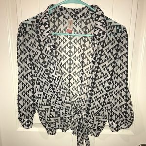 Geometric Print crop top